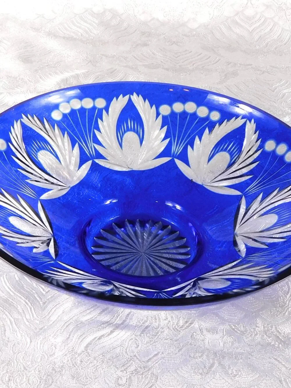 Blue Cut to Clear Bowl # 27380